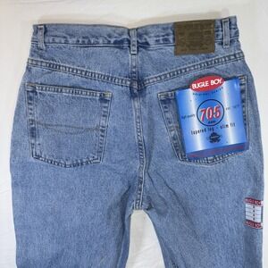 VTG Bugle Boy Jeans Womens 8 Light Wash Denim 28x31 Tapered 90's Y2K Deadstock